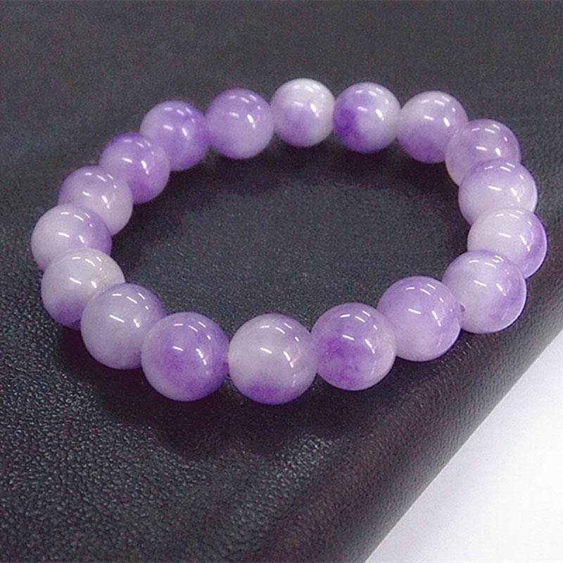 

Link, Chain 10mm Natural Dream Amethysts Quartz Energy Light Purple Crysta Stone Bracelet Women Beaded Stretch Gift Jewelry, Black