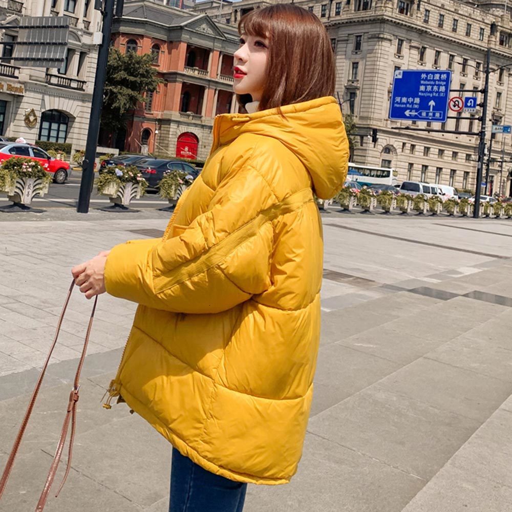 

PinkyIsBlack Fashion Plus Size 2XL Down Jackets Women Winter Short Thicken Warm Jas Lower Katoon Coated, Black