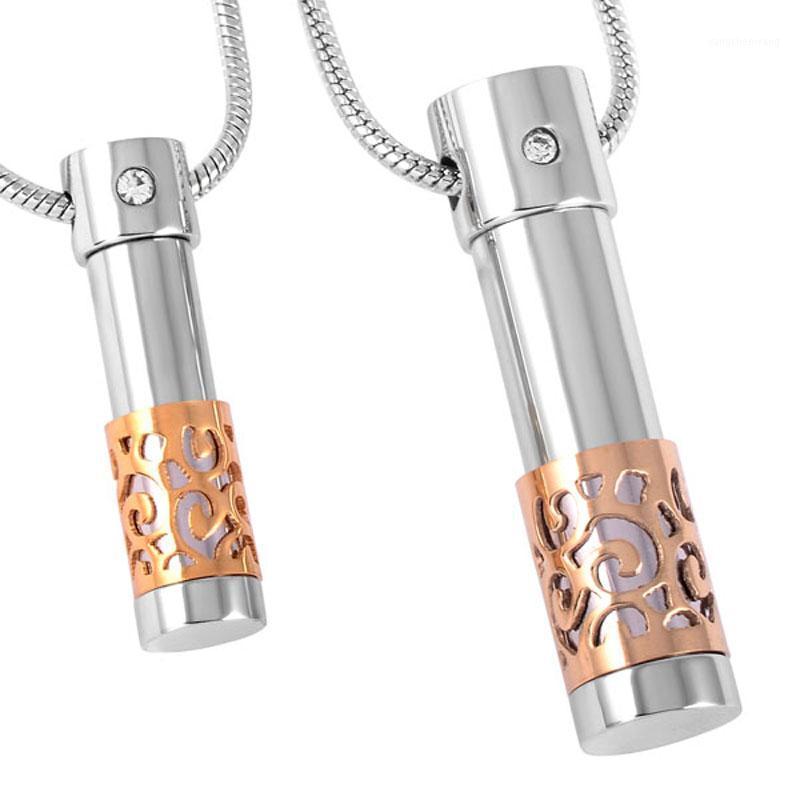 

Stainless Steel Cylinder Cremation Souvenir Necklace Of Ashes Urn Keepsake Memorial Pendant Jewelry Chains