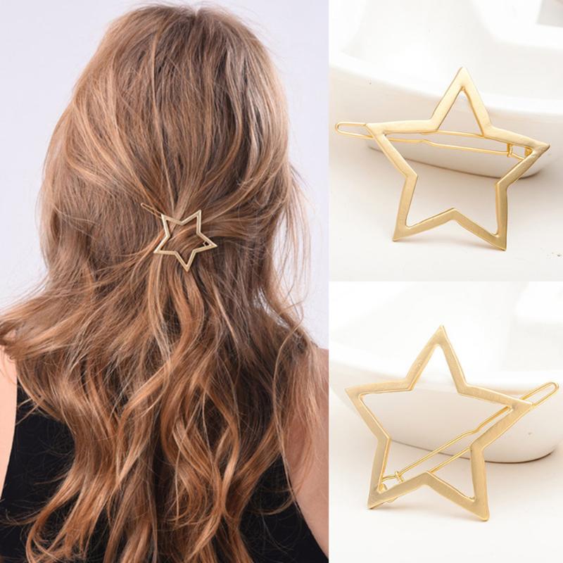 

Hair Clips & Barrettes Hairpin Hollow Glossy Widely Used Hairclip Accessories Women Lady, Golden;silver