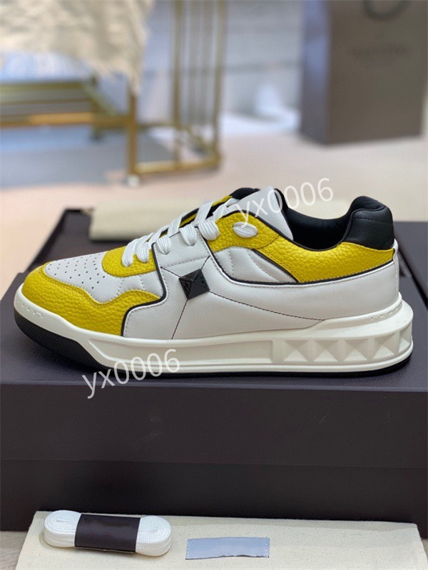 

2022 High Quality Sneaker Casual Shoes Real Leather shell Sneakers Trainers Stripes Shoe Fashion trainer For Man Woma fs210804, Choose the color