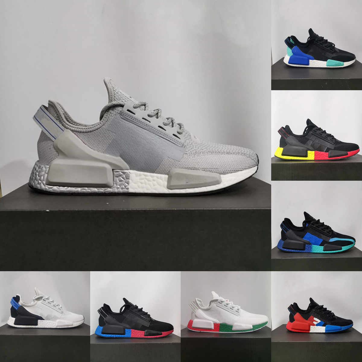 

wholesale Nmd r1 v2 mens running shoes Dazzle Camo Core Black Grey Gradient Neon Aqua Tones Mexico City Munich Olive Oreo men women trainers