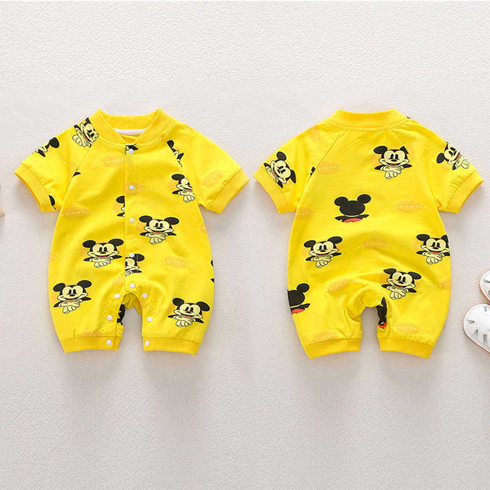 

Baby clothes summer Harbin 0-12 months boys' and girls' one-piece outing lovely super cute suit, White