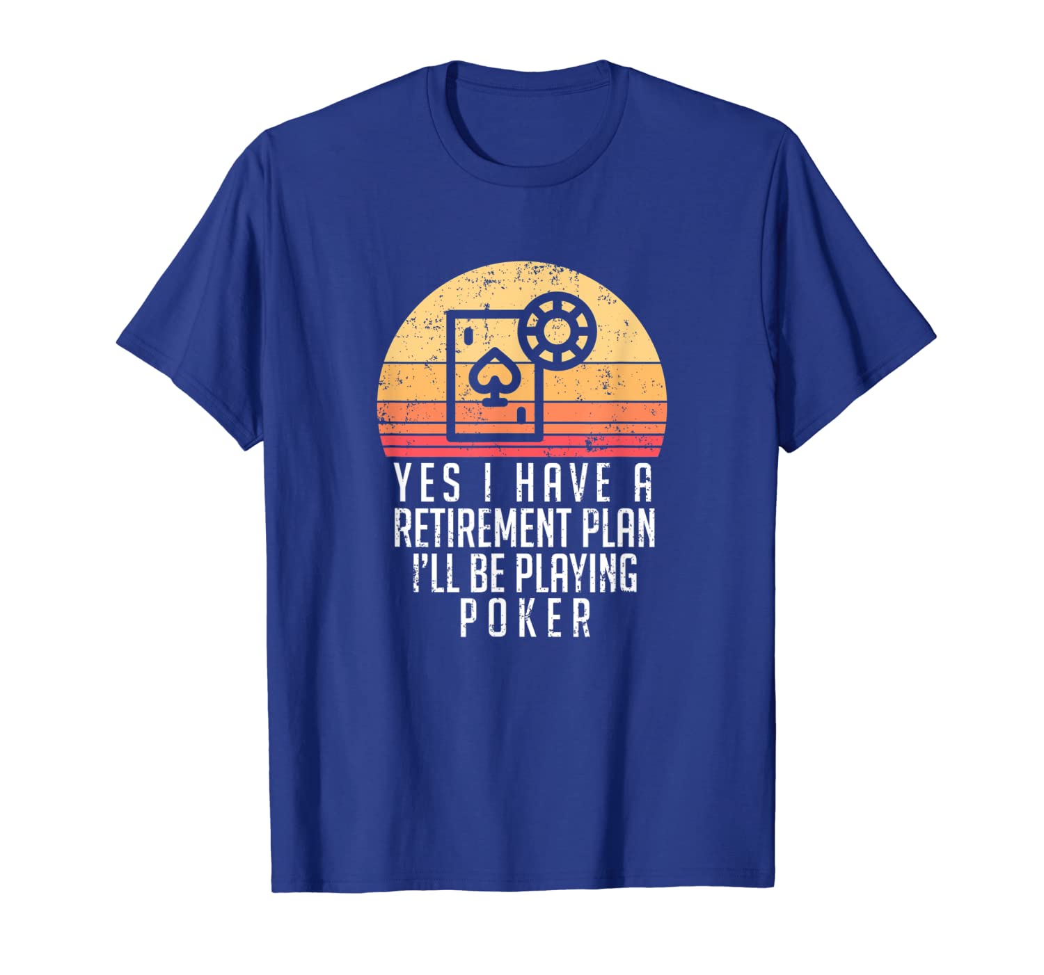 

retirement plan play poker t-shirt casino party gambling, White;black