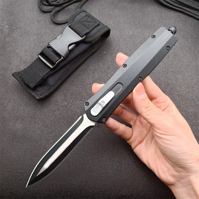 

US Italy Style flat Tactical Automatic Knife 3CR13 Blade Hunting Self Defense Pocket Auto OPEN Knives UT85 UT88 BM 3300 3350 9400 485 940 781 Combat Dragon AD10 AD15 9