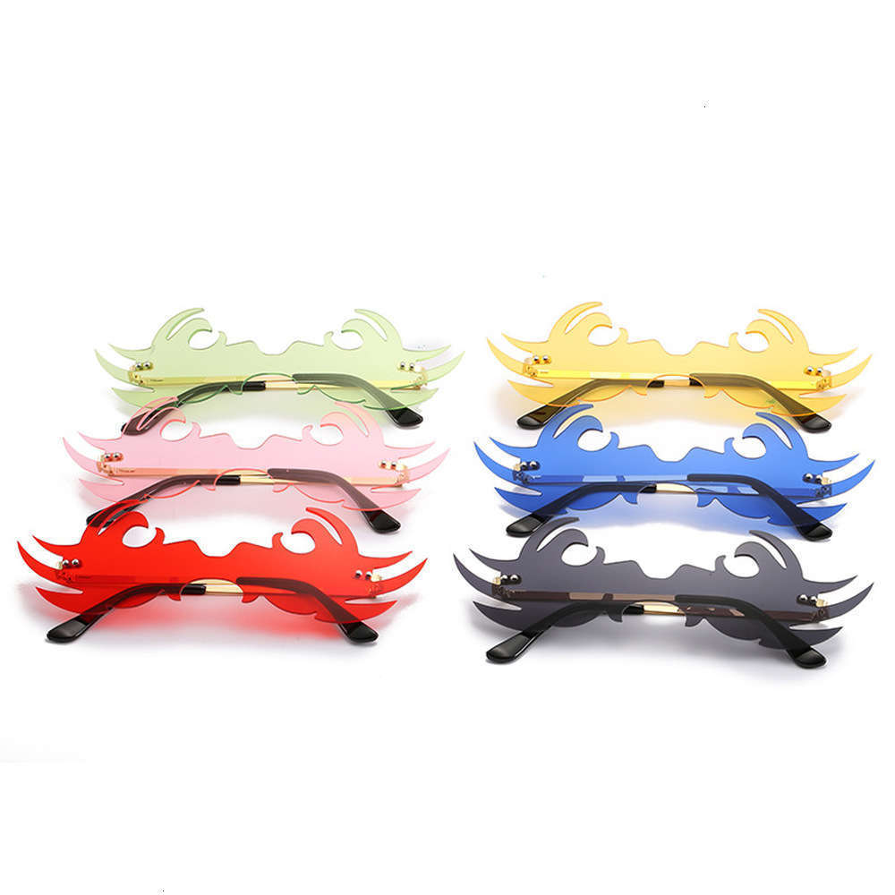 

sunglasses Fashionable sun frames Metal Sunglasses Night Club Women Party Personality Rimless Cool Eyewear Female Fashion Streetwear Cat Eye, Black