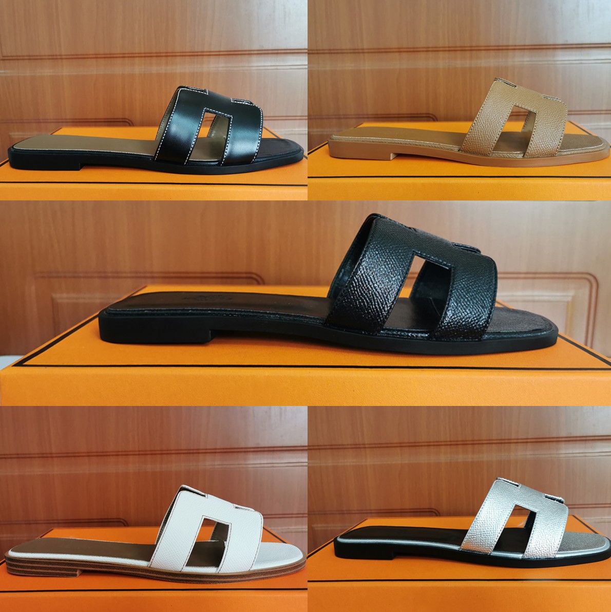 

Womens Summer Sandals Beach H Slide Slippers Crocodile Skin Leather Flip Flops Sexy Heels Ladies Sandali Fashion Designs Orange Scuffs Shoes, 44