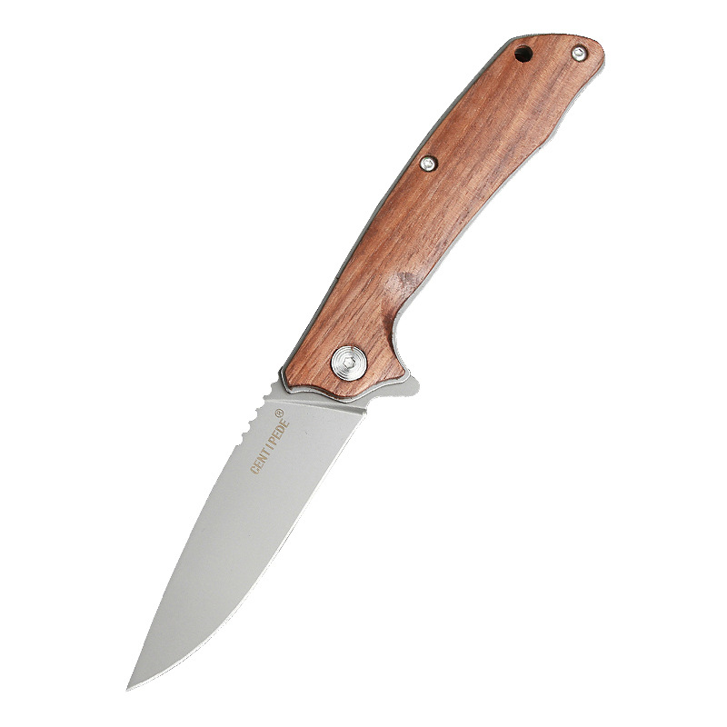 

Hand Tools Top grade centipede C107 KNIVES folding pocket fruit peeling knife Tactical survival camping EDC tool walnut wood handle 3CR13MOVblade