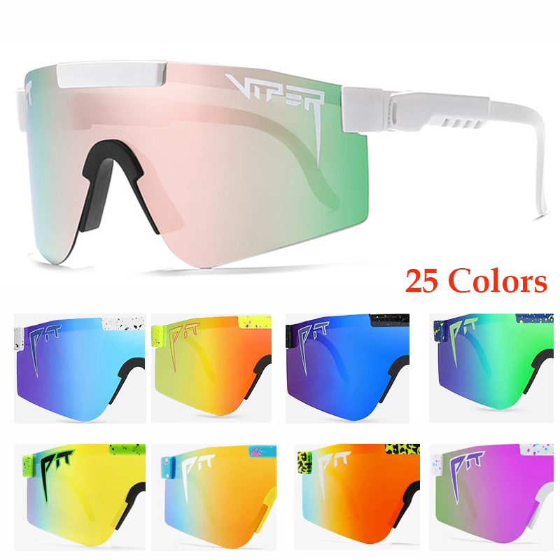 Luxury designer glasses 2021 Hot Brand Pink Pit Viper Sunglasses Men Polarized Double Wide TR90 Material UVA/UVB Lens Sun Glasses Women Original Cas