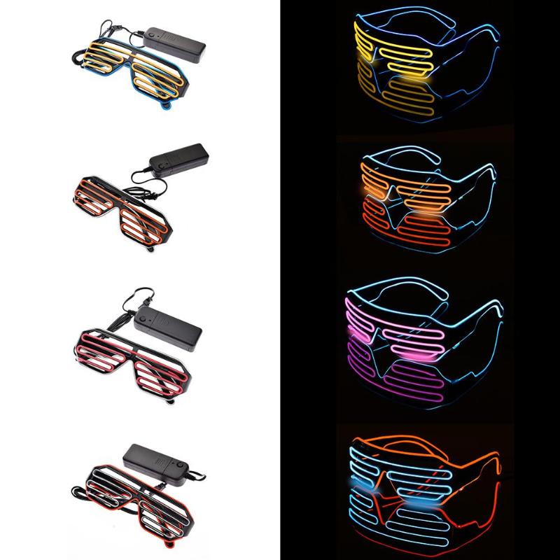

Fashion LED Glasses Light Up Shades Flashing Luminous Rave Night Christmas Activities Wedding Birthday Party Decoration 4 Colors