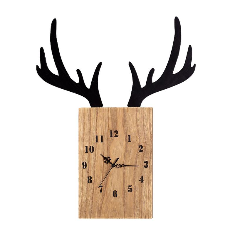 

Wall Clocks 1Pc Antler Design Clock Xmas Decor Christmas Props #q6