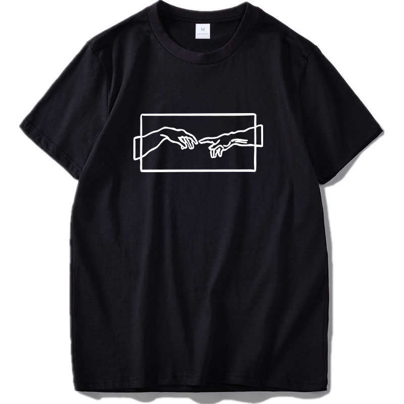 

100% Cotton T Shirt Graphic Men Women Short Sleeve T-shirt EU Size Original Design Streetwear Summer Tops Tee Homme X0621, Black