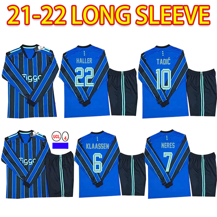 

amsterdam soccer jerseys 2021 2022 Long sleeve KUDUS ANTONY BLIND PROMES TADIC NERES CRUYFF aJAx jersey 21 22 men kit football shirt uniform, Black;yellow
