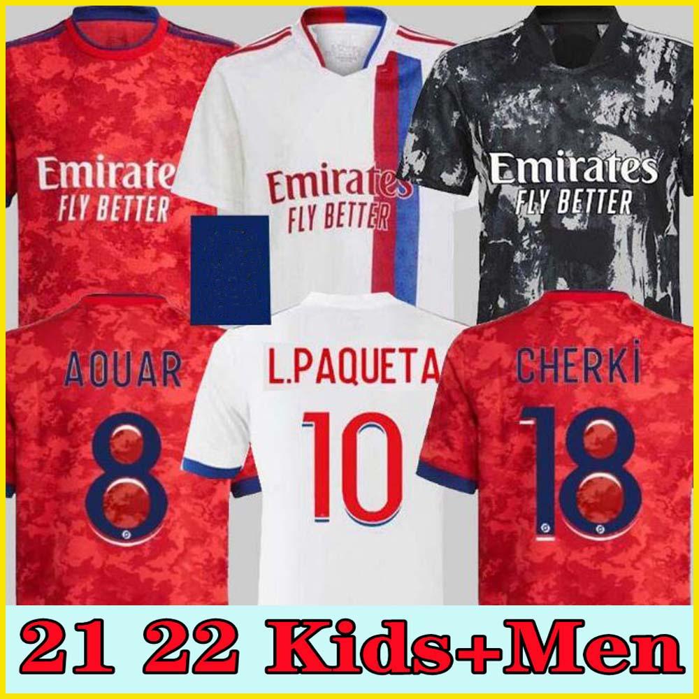 

21 22 Maillot Lyon 4TH 2021 2022 Olympique Lyonnais Soccer Jersey OL digital fourth football shirts SHAQIRI L PAQUETA TRAORE men kids kits equipment BRUNO G tops, 21/22 men away