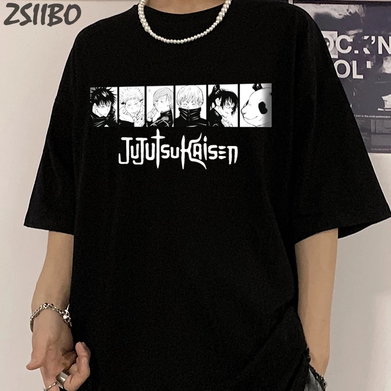 

Harajuku Men's t shirt Anime Jujutsu Kaisen Yuji Itadori Funny Printed Summer Cool Unisex Short Sleeve TShirt Streetwear T-shirt, White