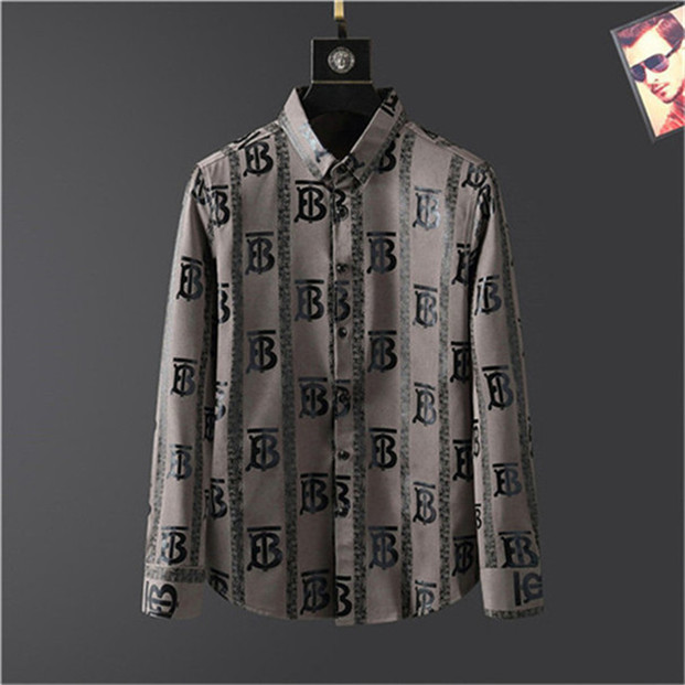 

2021 summer Luxury Designer Men's Business Casual Shirt Long sleeve Stripe lapel shirts masculine social fashion plaid M-3XL#AP380, Color