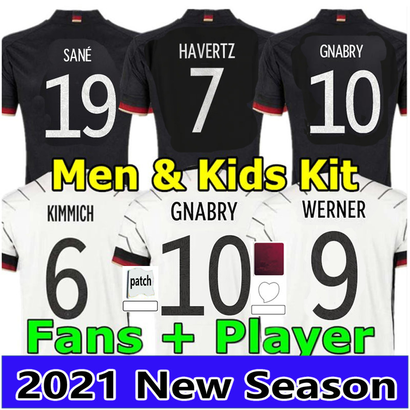 

2021 MULLER HAVERTZ GNABRY SANE soccer jersey WERNER Fans Player Version KIMMICH HUMMELS KROOS NEUHAUS GORETZKA REUS football shirts women men kids kit uniform, Kids away