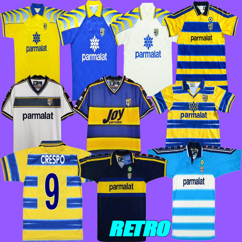 

Parma RETRO soccer jerseys home away 00 97 03 99 02 1913 Vintage Classic Collection 1999 2000 Calcio CRESPO THURAM AMOROSO CANNAVARO BUFFON ZOLA football shirts, Black