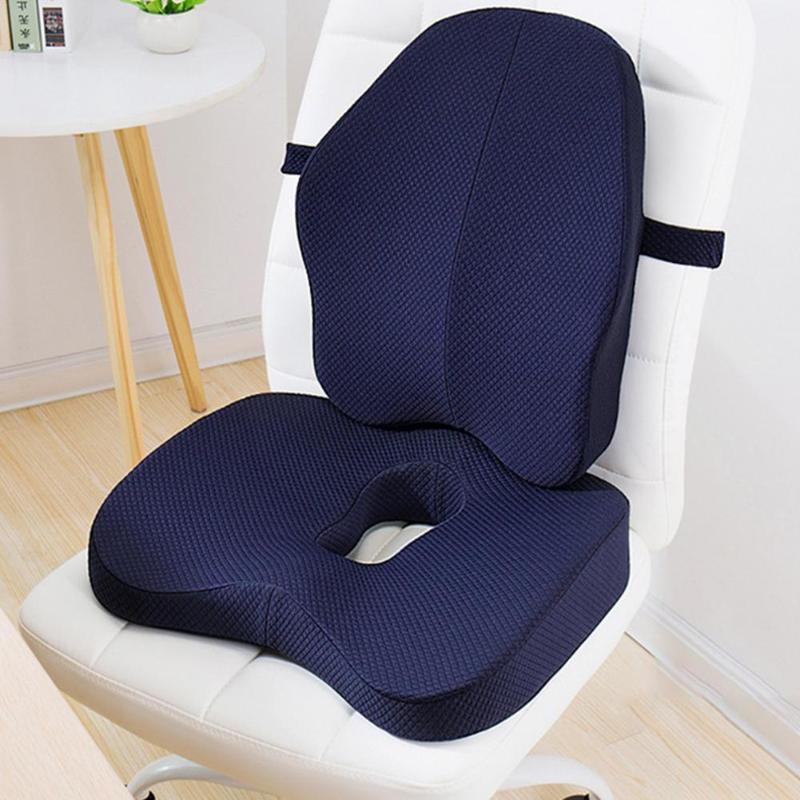 

Cushion/Decorative Pillow 4 Color Soft Memory Foam Cushion Back Massager Office Student Waist For Car Chair Home Relieve Pain