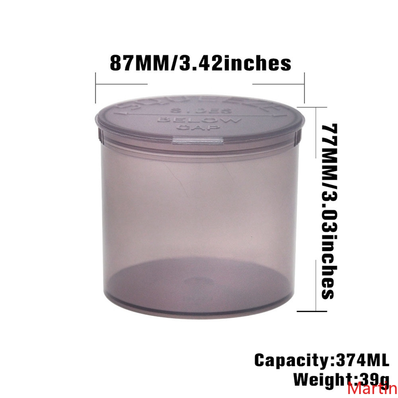 

Tobacco Plastic Doob Tube Stash Jar 374ml Herb Container Storage Case Cigarette Acrylic Pill Seal Box Press to Open Empty Squeeze Pop Bottle Cylinder Shape Big