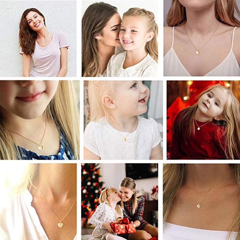 

Charms Women A-Z 26 English Letter Necklace Fashion Micro Zircon Inlaid Matte Circular Letters Clavicle Neck Chain Gifts, Bronze;silver