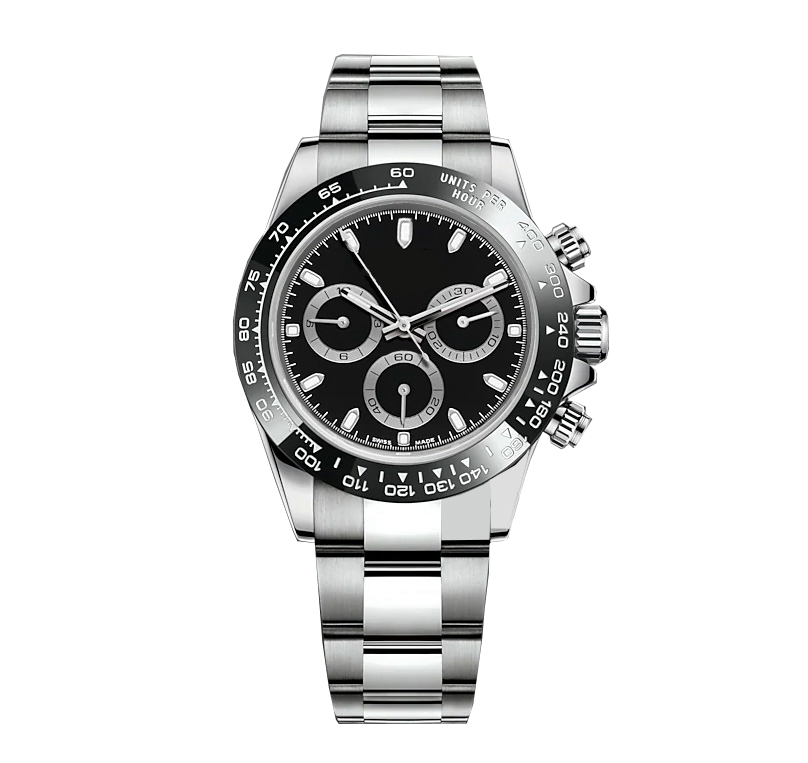 

40mm steel Strap Mens Sports Watch Men All Subdials Work Function Automatic Mechanical Wristwatches Relogies for Gift Relojes Orologio