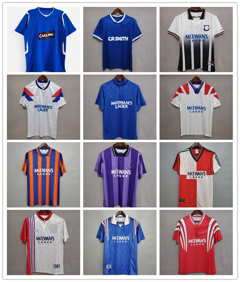 

Retro 20 21 22 Glasgow Rangers FC 150th Anniversary Soccer Jerseys 2021 2022 CHAMPIONS Football Shirt GASCOIGNE 87 90 92 94 96 97 99 01 KENT LAUDRUP MCCOIST Uniforms, 94 95