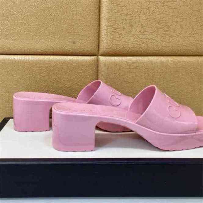 

luxury italy designer brand slippers super great quality with full package for women gift present lady birthday wedding sandals shoes heels, Black