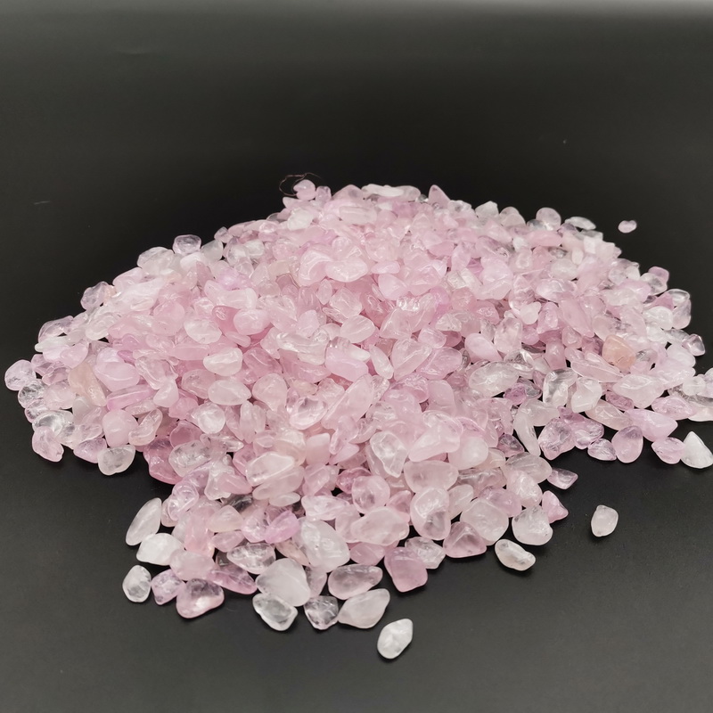 

1000g Decorative Pink Quartz Tumbled Chips Stone Gravels Crushed Crystal Irregular Shaped Stones for Home Decoration Vases Plants Fish Tank
