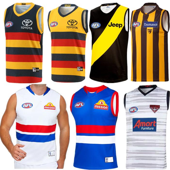

2021 RICHMOND TIGERS HOME GUERNSEY HAWTHORN HAWKS ADELAIDE CROWS ESSENDON BOMBERS WESTERN BULLDOGS RUGBY JERSEY size S-L-3XL, Black