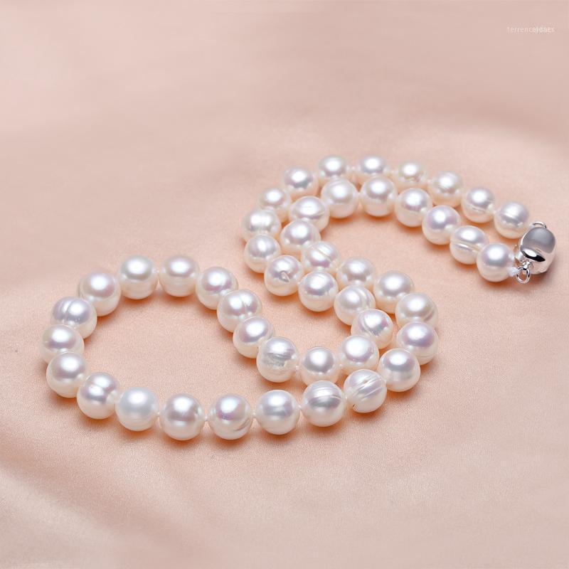 

Chains Fashion Simple Joker Natural A Freshwater Threaded Pearl Necklace 925 Sterling Silver Clasp1