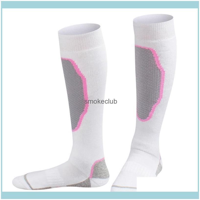 

Athletic As & Outdoors Men Women Adts Outdoor Sports Keep Warm Cotton Blend Ski Socks Breathable Non Slip Knee High Hiking Travel Soft Mount, Pink white women