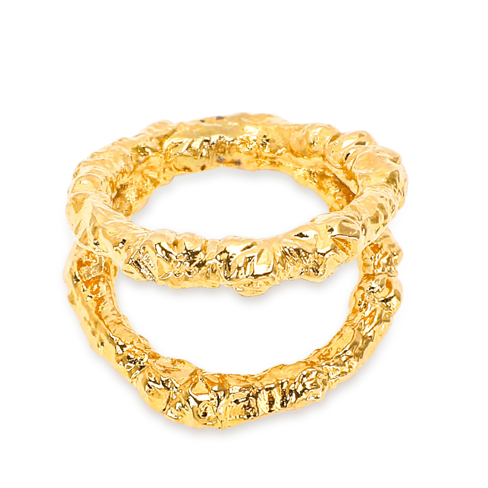 

VAROLE Punk Minimalist Double Lines Ring Geometric Gold Color Rings For Women Fashion Jewelry Accessories Anillos Mujer