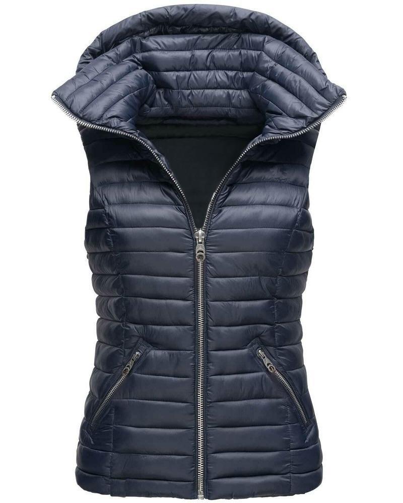 

Women's Down & Parkas ZOGAA Women Jackets Winter Thick Slim Sleeveless Vest Hooded Waistcoat Warm Coat Puffer Female Clothing, Black