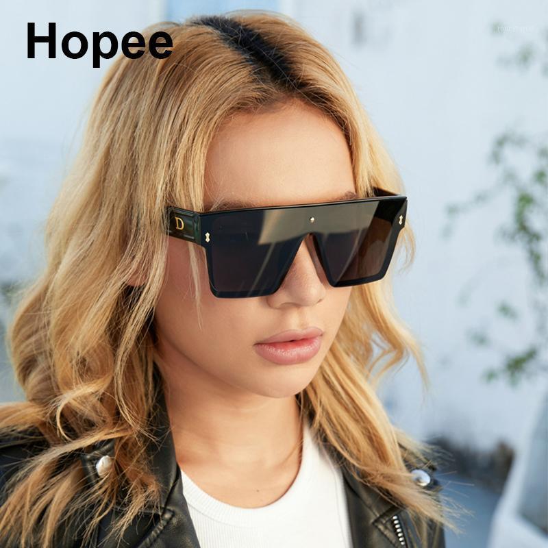

Sunglasses 2022 Fasion Square Big Frame Women Trend D Letter Decorate Flat Top Gradient Sun Glasses Men Drive Eyewear UV400