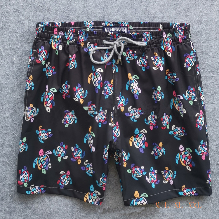 

Fashion Men's Summer Swim Short Vilebrequin Bermuda Beach Clothing Newest Summer Casual Swimming Trunks Men Style Mens Pants, White;black