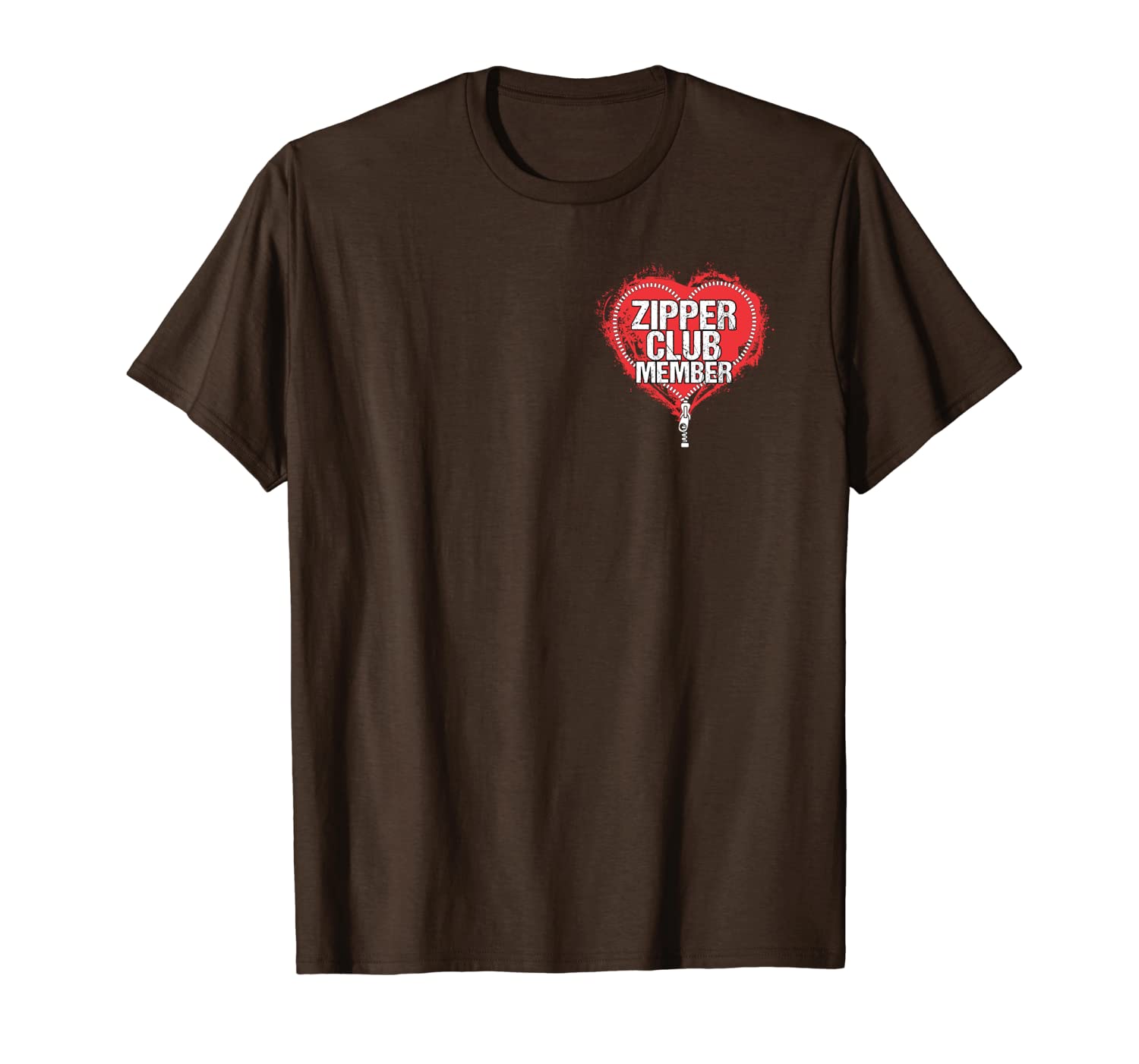 

zipper club member tshirt open heart surgery survivor, White;black