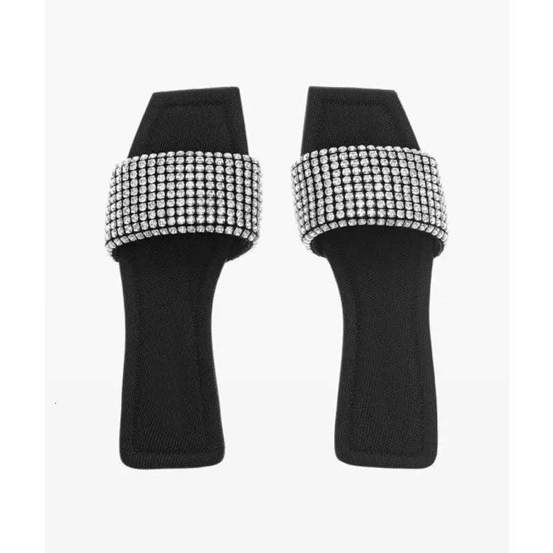 

Summer Aw King Flat Slippers, Black Fashion, Square Head Open Toe Sandals on the Outside, Female, Silver (slippers)