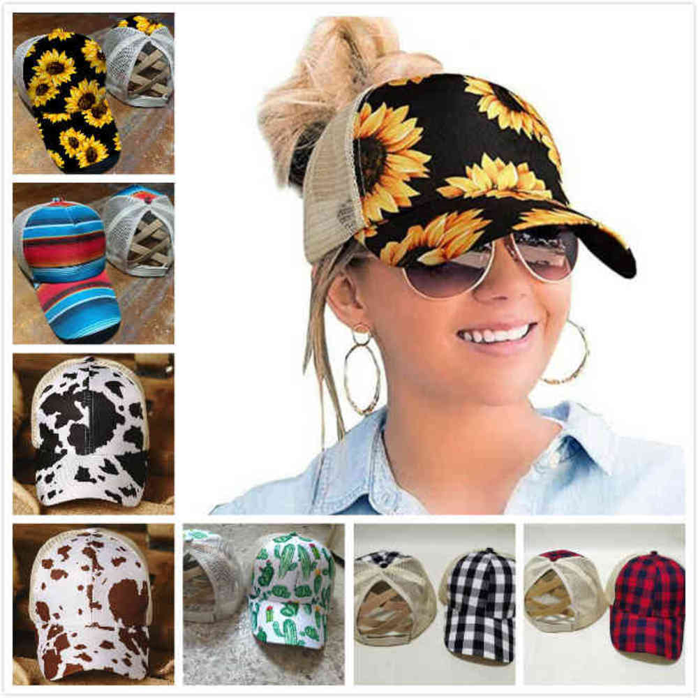 

Ponytail Baseball Cap Messy Bun Hats For Women Washed Cotton Caps Casual Summer Outdoor Sun Visor Hat, Blue;gray