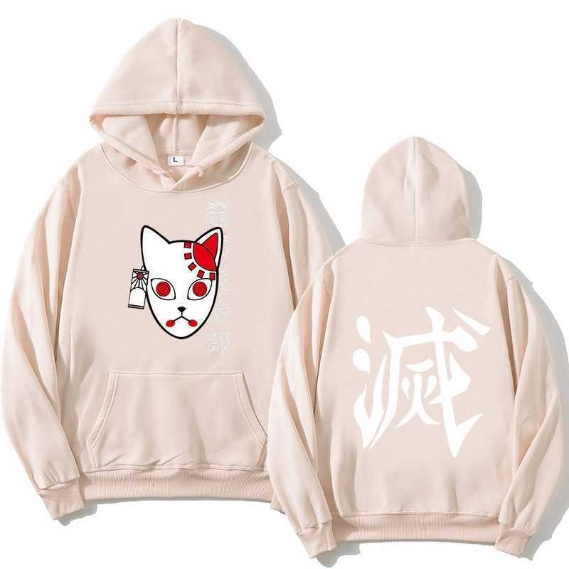 

Men's Apparel Pullover Anime Sweatshirt Tanjiro Kamado Hoodie Harajuku Demon Slayer Kimetsu No Yaiba Sudadera, Dark gray