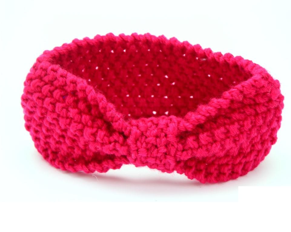 

2021 Crochet Knotted Headband Earwarmer Knot Hair Band Turban Knitted Winter Warm Headband Baby Girl Hair Accessory 24pcs/lot, Multi-color