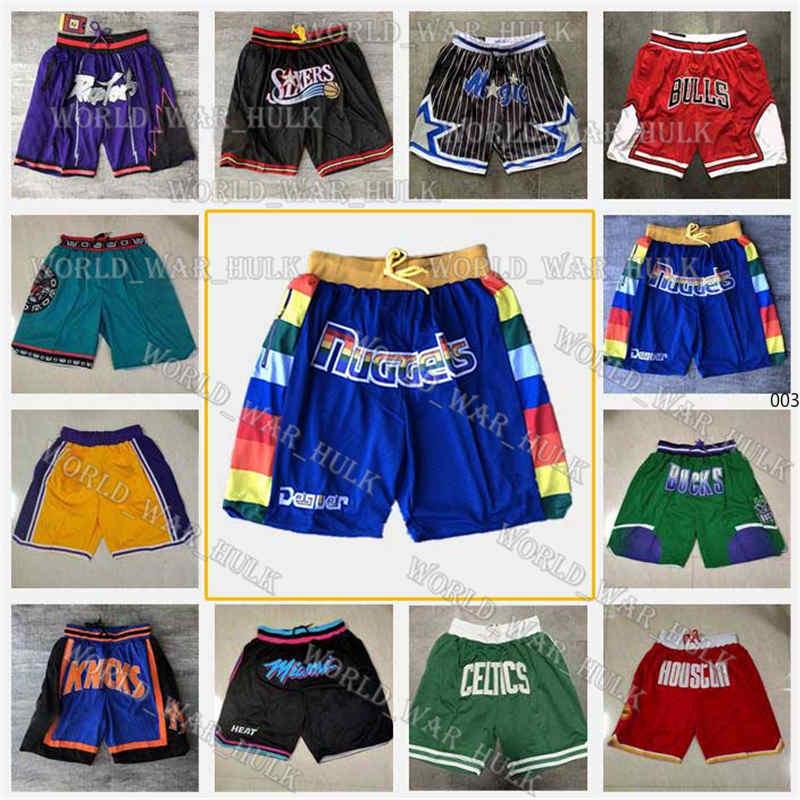 

Denver Nuggets Basketball Just Shorts DON Mens Sweatpants Sport Zipper Pant With Pocket Hip Pop Phoenix Suns Mitchell & Ness, Black