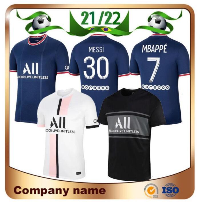 

21 22 MESSI MBAPPE Soccer Jerseys 2021 2022 DI MARIA Thailand SERGIO RAMOS HAKIMI Away Maillots de football kit VERRATTI Hommes Enfants Four, Black;yellow