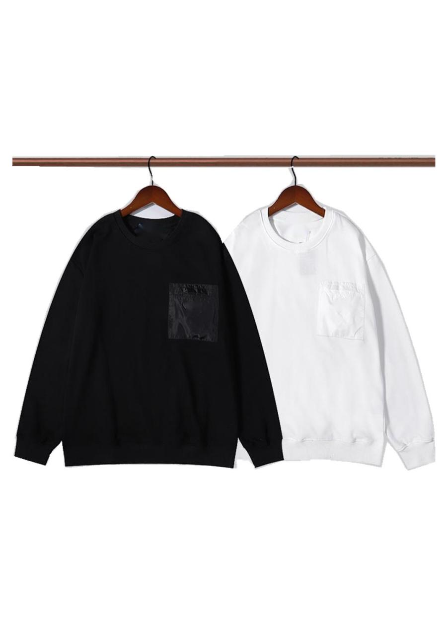 

P-1311 Autumn Winter Sweatshirts Couples Clothes Hoodies Women Men Black White Casual Loose Tops Sportswear Long Sleeve O-neck Pullovers