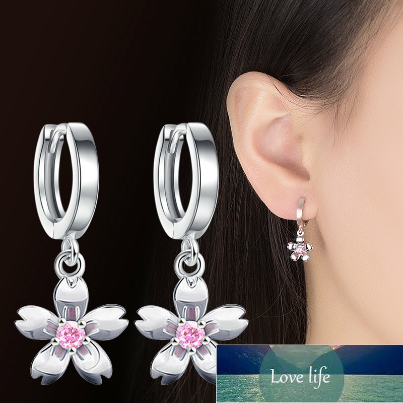 

Korean Silver-plated Flower Earrings Cute Crystal Zircon Flower Stud Earrings For Women Earing Jewelry Earings Earring Kolczyki Factory price expert design