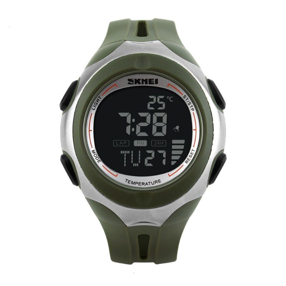 

Skmei 1080 Multifunction Waterproof Wrist Temperature Watch, Green