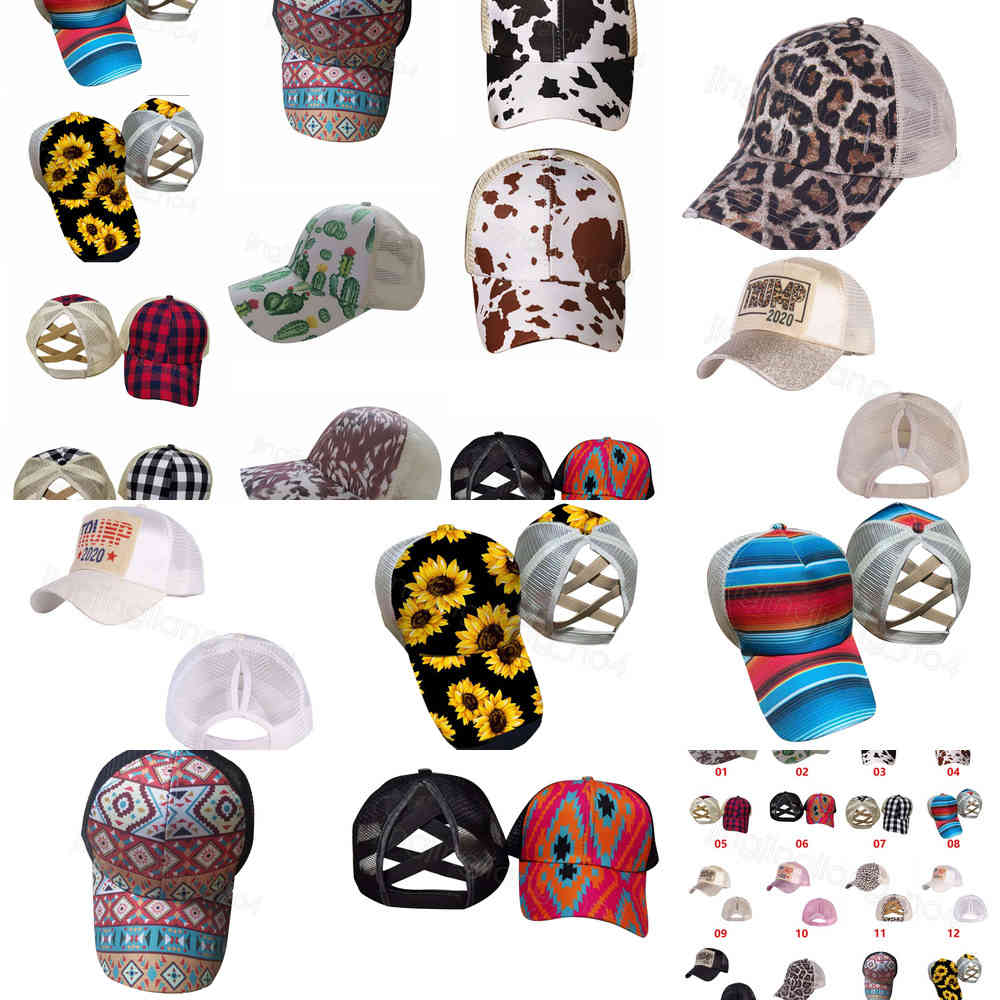 

Factory Leopard Washed Sunflower Ponytail Criss Cross Baseball Trucker s Cactus Plaid Hat Trump Cap mesh geomeUY36, Blue;gray