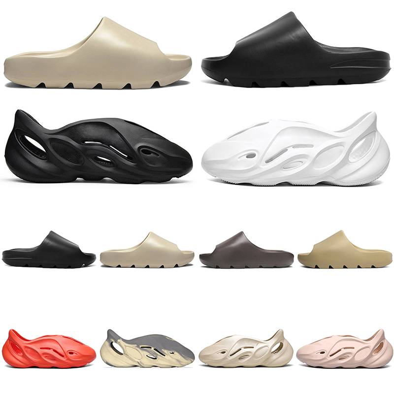 

Wholesale Men Women Slides Outdoor shoes Bone Orange Earth Brown Desert Sand Resin Core Soot Slippers Triple Black White Mens Womens Sandals Size 32-47, #1 black 32-47