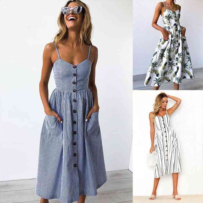 

Milk White Casual Beach Female Sundress Dress Striped Backless Vintage Summer Dress Spaghetti Strap Sexy Floral Female 3xl, Black;gray