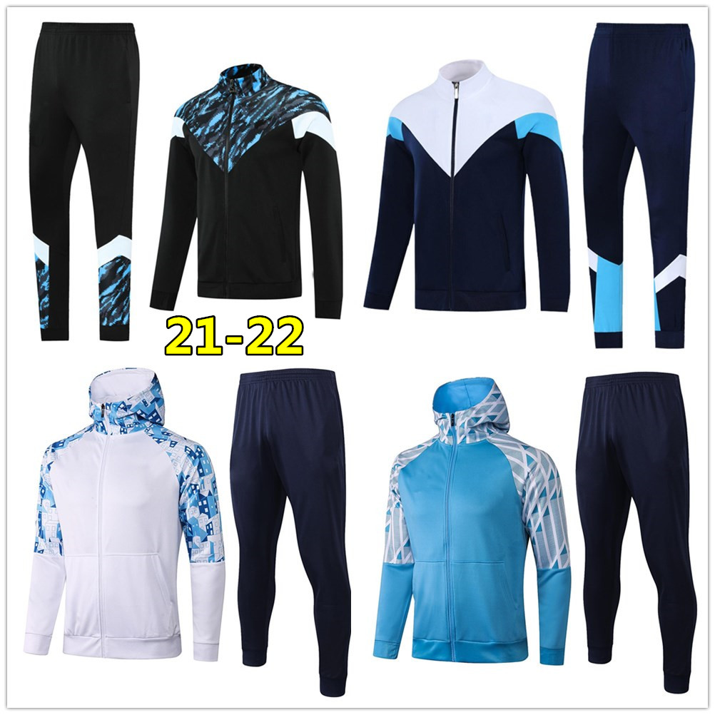 

2021 Mens soccer tracksuit Full zip jacket Hoodie 20 21 football training suit jogging survetement de foot chandal de futbol
